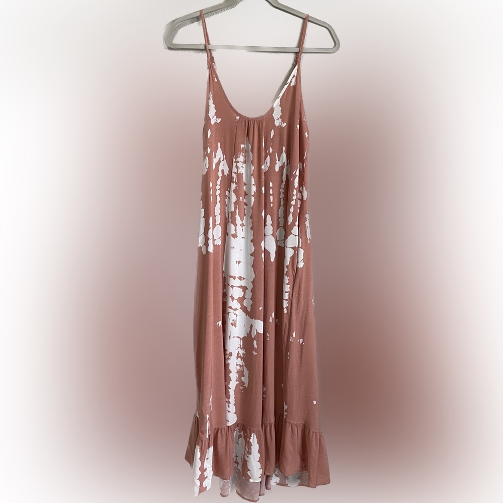 Pink Tie Die Boho Dress From Jamaica